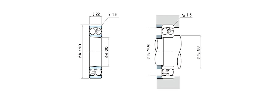 NSK Bearing 1212K