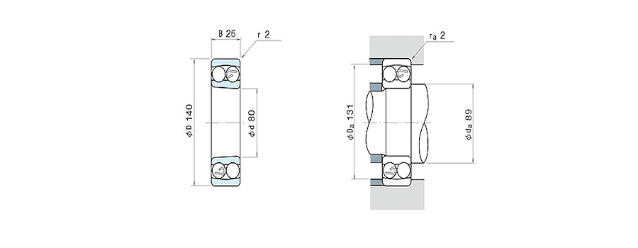 NSK Bearing 1216K