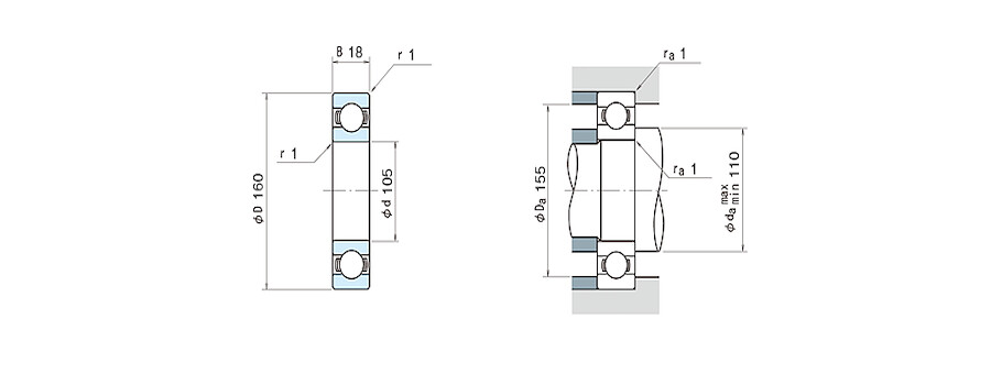 NSK Bearing 16021