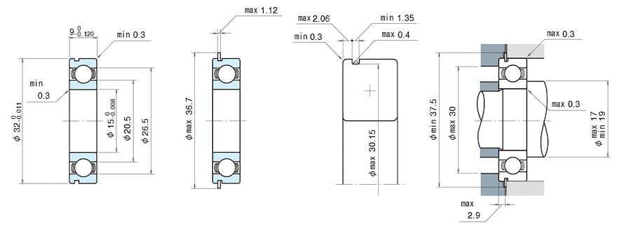 NSK Bearing 6002NR