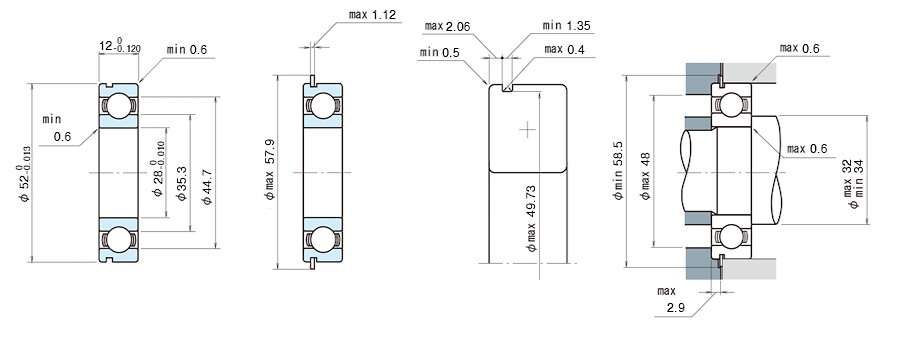 NSK Bearing 60/28NR