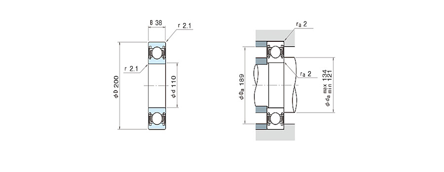 NSK Bearing 6222DDU