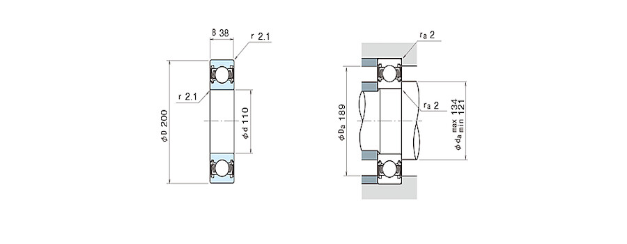 NSK Bearing 6222VV