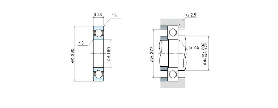 NSK Bearing 6232