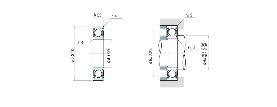 NSK Bearing 6238ZZS