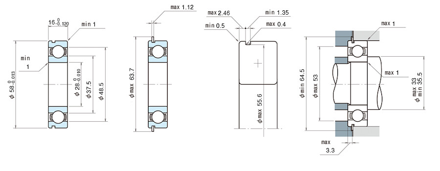 NSK Bearing 62/28NR