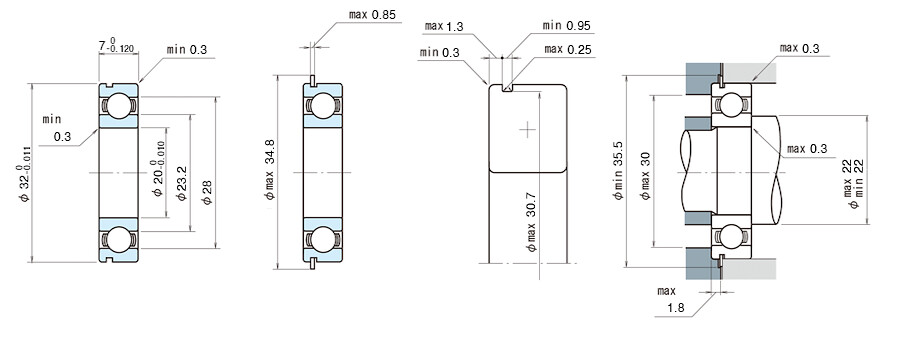 NSK Bearing 6804NR