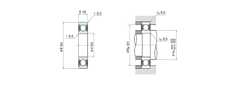 NSK Bearing 6813DD