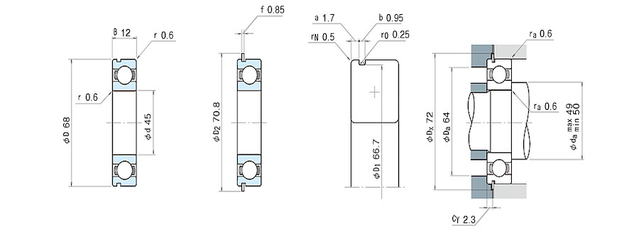 NSK Bearing 6909NR