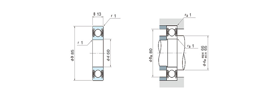 NSK Bearing 6912DDU