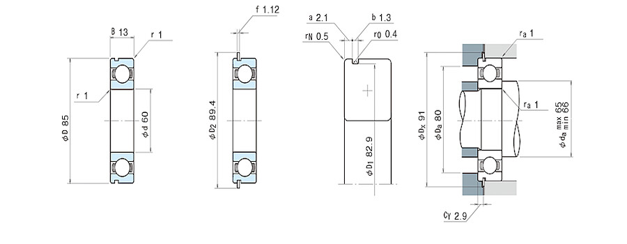 NSK Bearing 6912NR