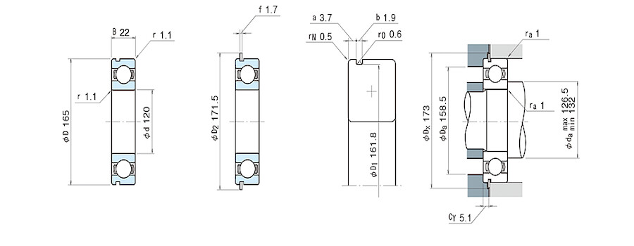 NSK Bearing 6924NR