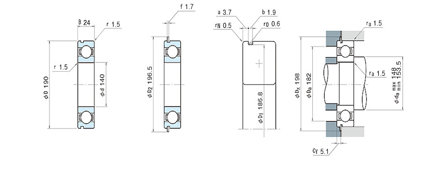 NSK Bearing 6928NR