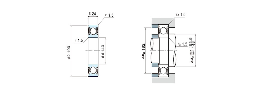 NSK Bearing 6928VV