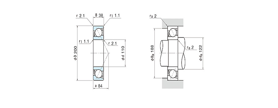 NSK Bearing 7222BW