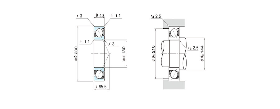 NSK Bearing 7226B