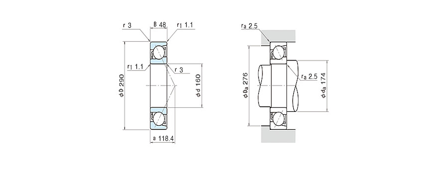 NSK Bearing 7232B