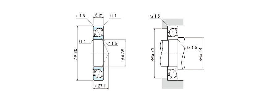 NSK Bearing 7307AW