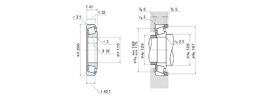 NSK Bearing HR30222J