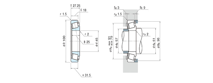 NSK Bearing HR30309DJ