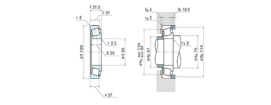 NSK Bearing HR30311DJ