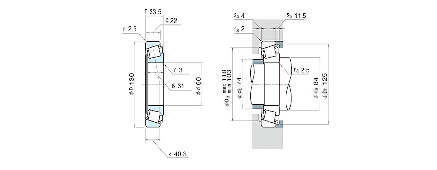 NSK Bearing HR30312DJ