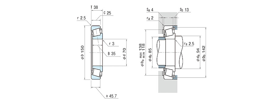 NSK Bearing HR30314DJ