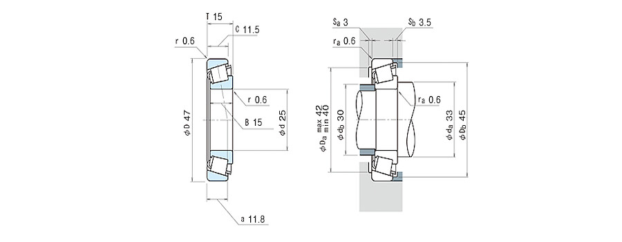 NSK Bearing HR32005XJ