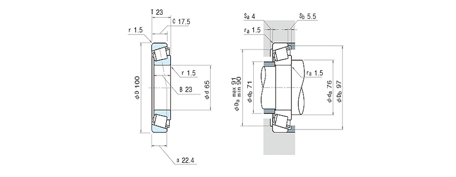 NSK Bearing HR32013XJ