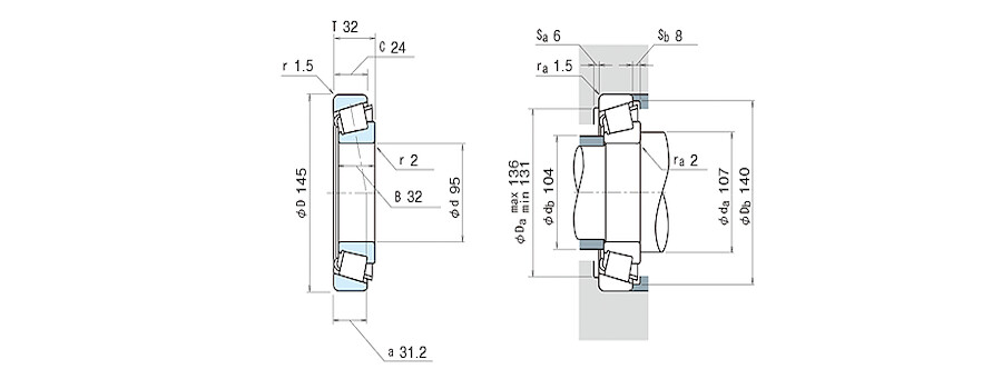 NSK Bearing HR32019XJ