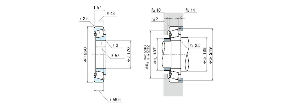 NSK Bearing HR32034XJ