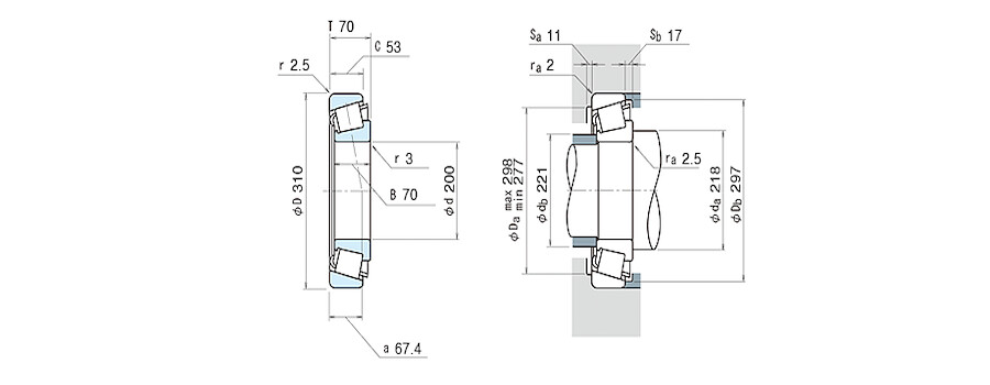 NSK Bearing HR32040XJ