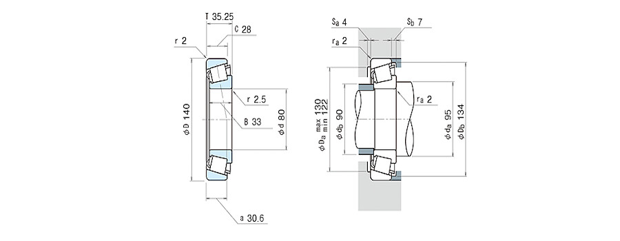 NSK Bearing HR32216J