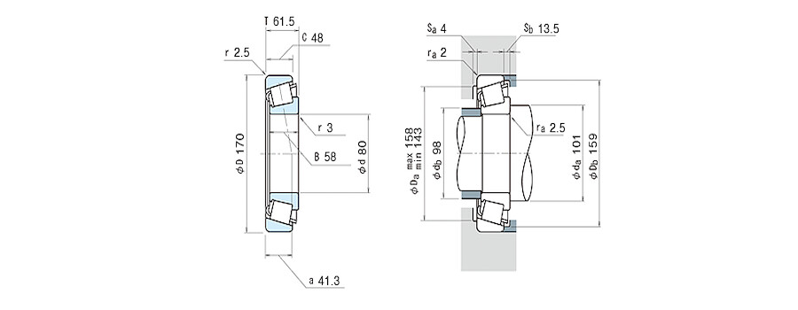 NSK Bearing HR32316J