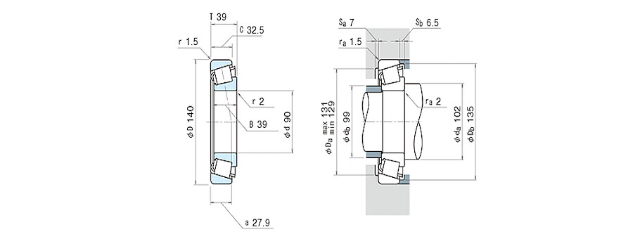 NSK Bearing HR33018J