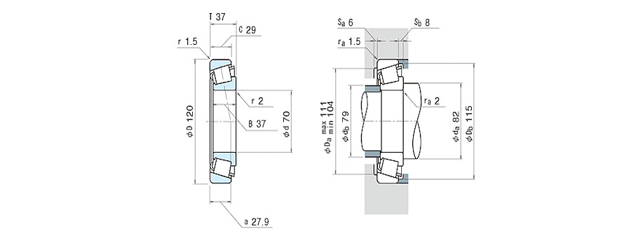 NSK Bearing HR33114J