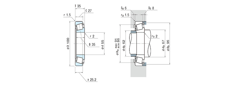 NSK Bearing HR33211J